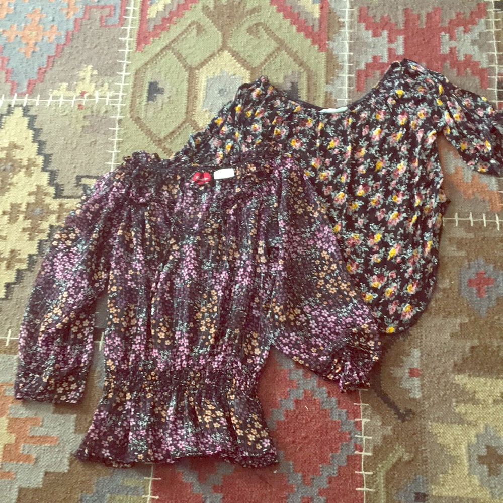 Bundle of two floral print dress shirts (med)